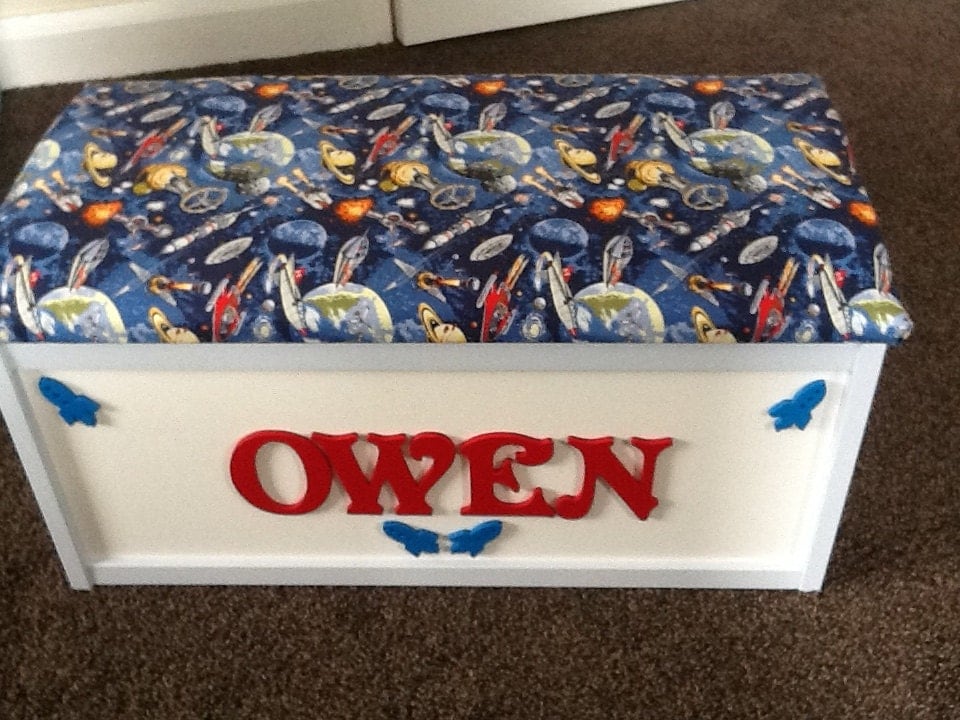Space. toy chest personalised toy box space toy box