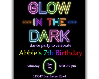 glow in the dark invitations – Etsy