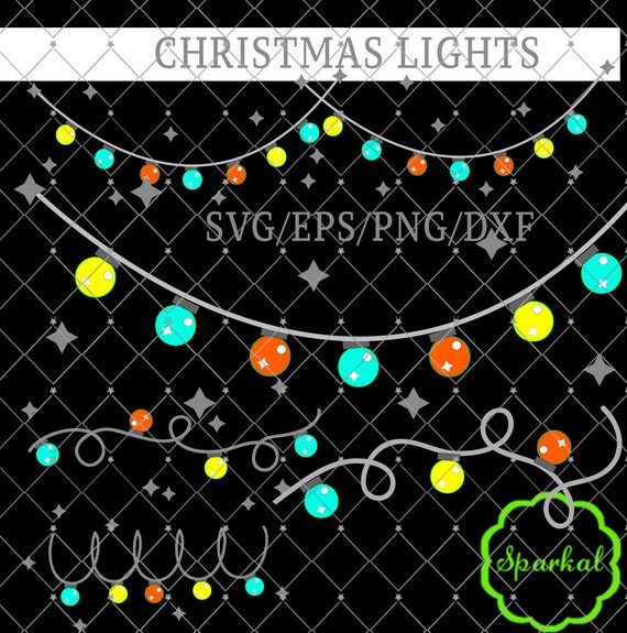 Download Christmas Lights SVG File Cut Files Vector Clipart for