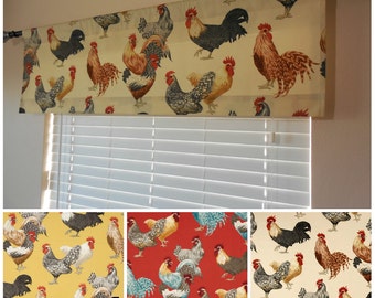 Kitchen Curtains bird kitchen curtains : Rooster curtains | Etsy
