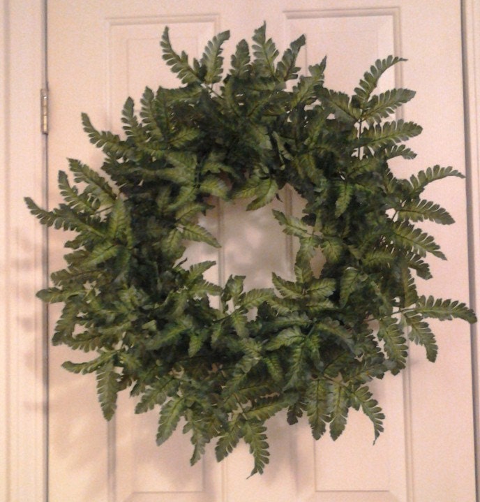 Large Silk Fern Wreath summerspringyear