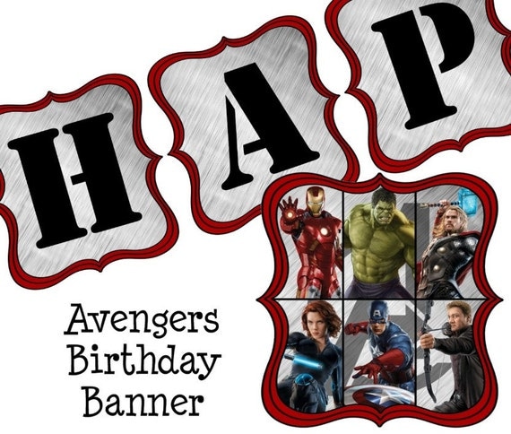 Avengers Birthday Banner Avengers Party Banner By ColtelloDesign avengers-birthday-banner-avengers-party-banner-by-coltellodesign