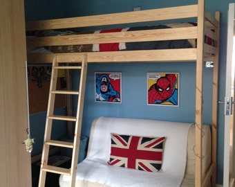 High sleeper. Loft bed.  2ft 6in or 3ft (76cm or 91cm) 54