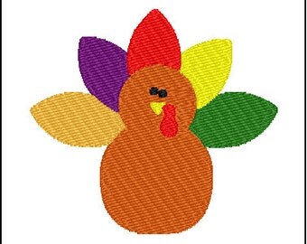 Turkey Thanksgiving Embroidery Design