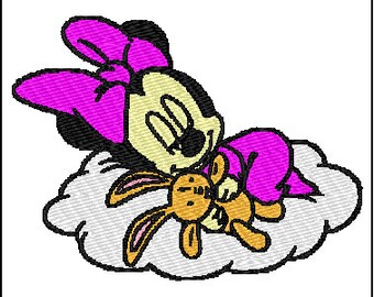 Minnie Mouse Baby Embroidery Design