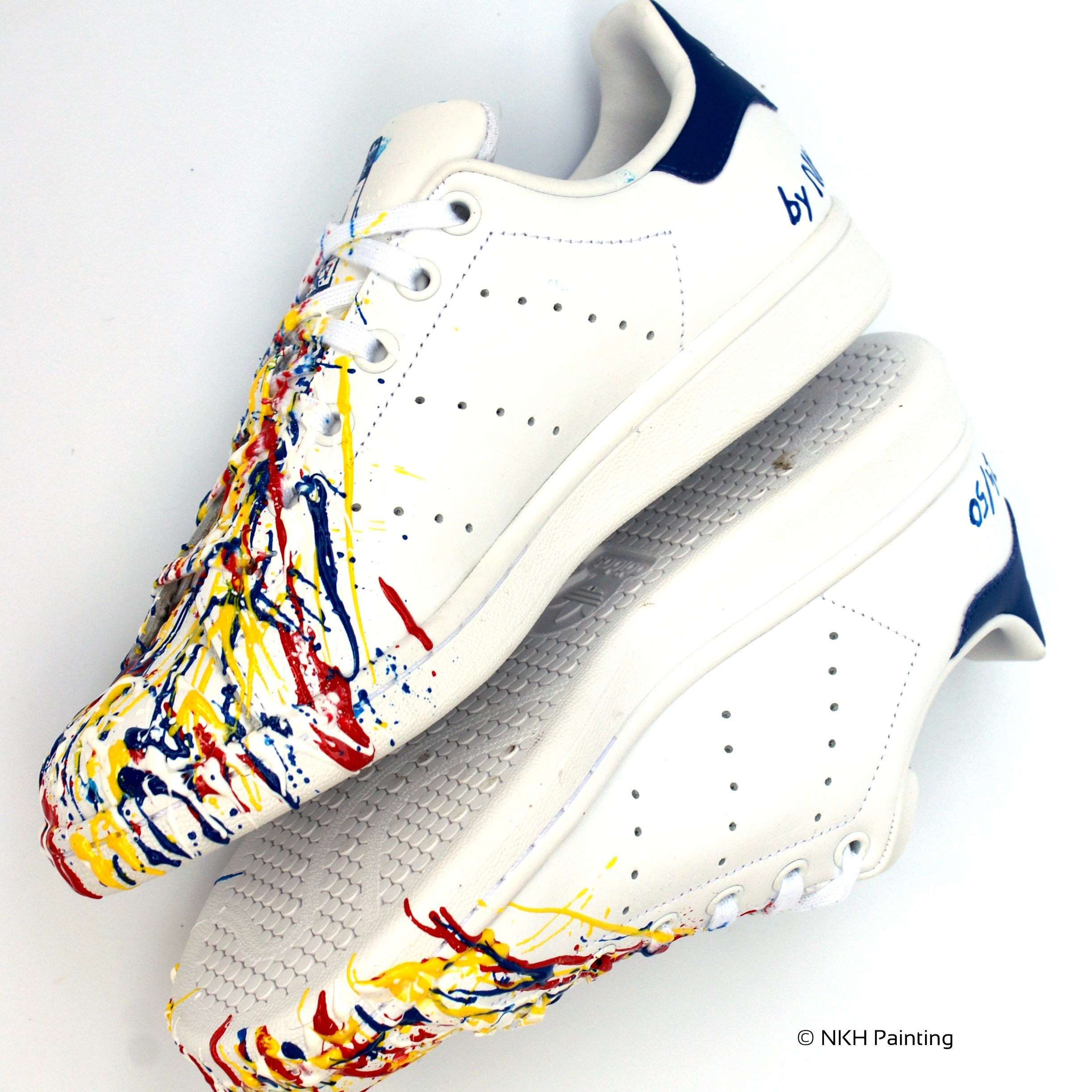 stan smith paint splatter