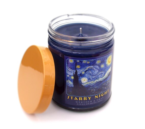 STARRY NIGHT Scented Candle Vincent Van Gogh Art History