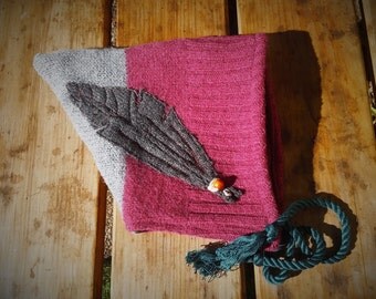 Cranberry and Coal Child of the Woods Wool Hat /Eco/Earthy/Sustainable/Slow Fashion