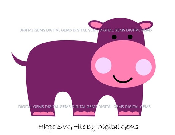 Download Hippo layered SVG File for Cricut Design Space by DigitalGems