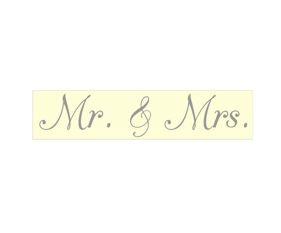 wedding stencil mr mrs stencil 4 x 18 create wedding