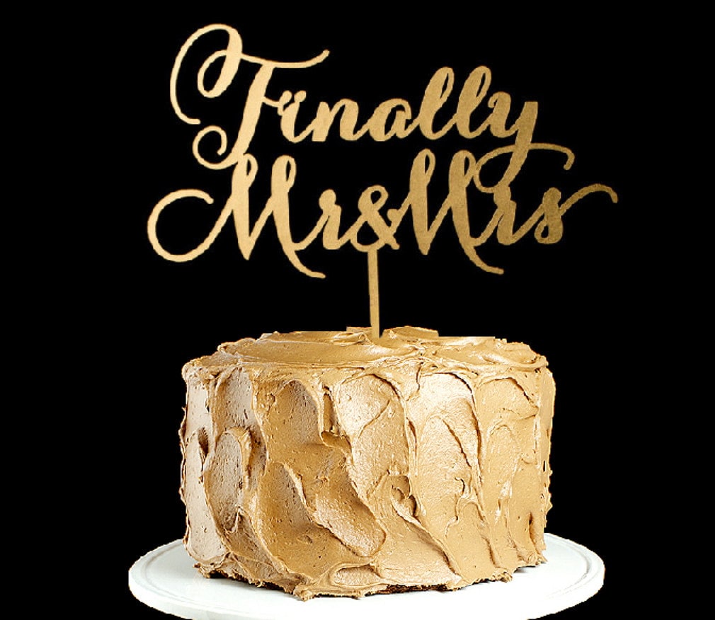 Finally Mr and Mrs Wedding Cake Topper