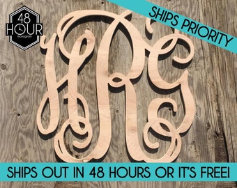 SALE SALE Item Large inch Wooden Monogram Letters Vine Room Decor Nursery Decor Wooden Monogram painted Wood Monogram Wood Letters Furniture
