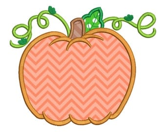 Thanksgiving Cute Pumpkin Applique Embroidery Design Instant Download - 0329
