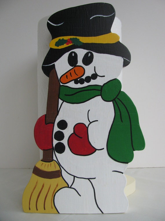 Paper Towel Holder Cute Snowman