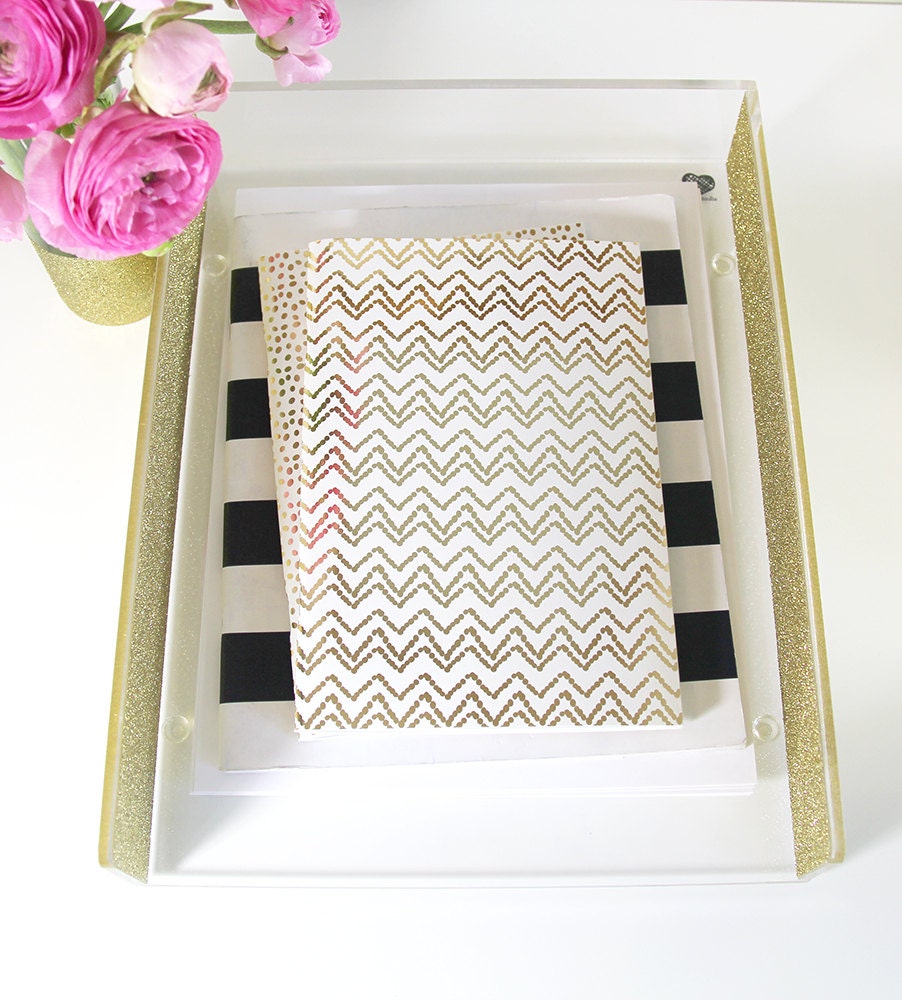 Letter TrayGoldGlitterAcrylicDesk AccessoriesMade In USA