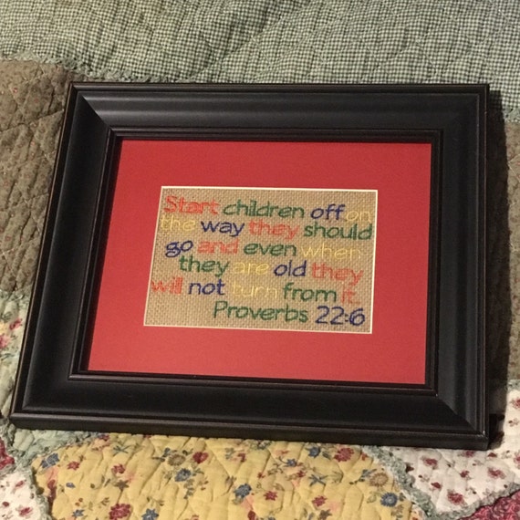 Proverbs 22:6 Embroidery Embroidered Teacher's Gift by ShesSewVain