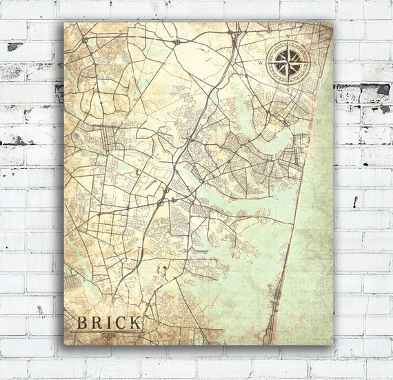 BRICK NJ Canvas Print New Jersey Brick Nj City Vintage Map   Il 570xN.975000224 Q7l3 