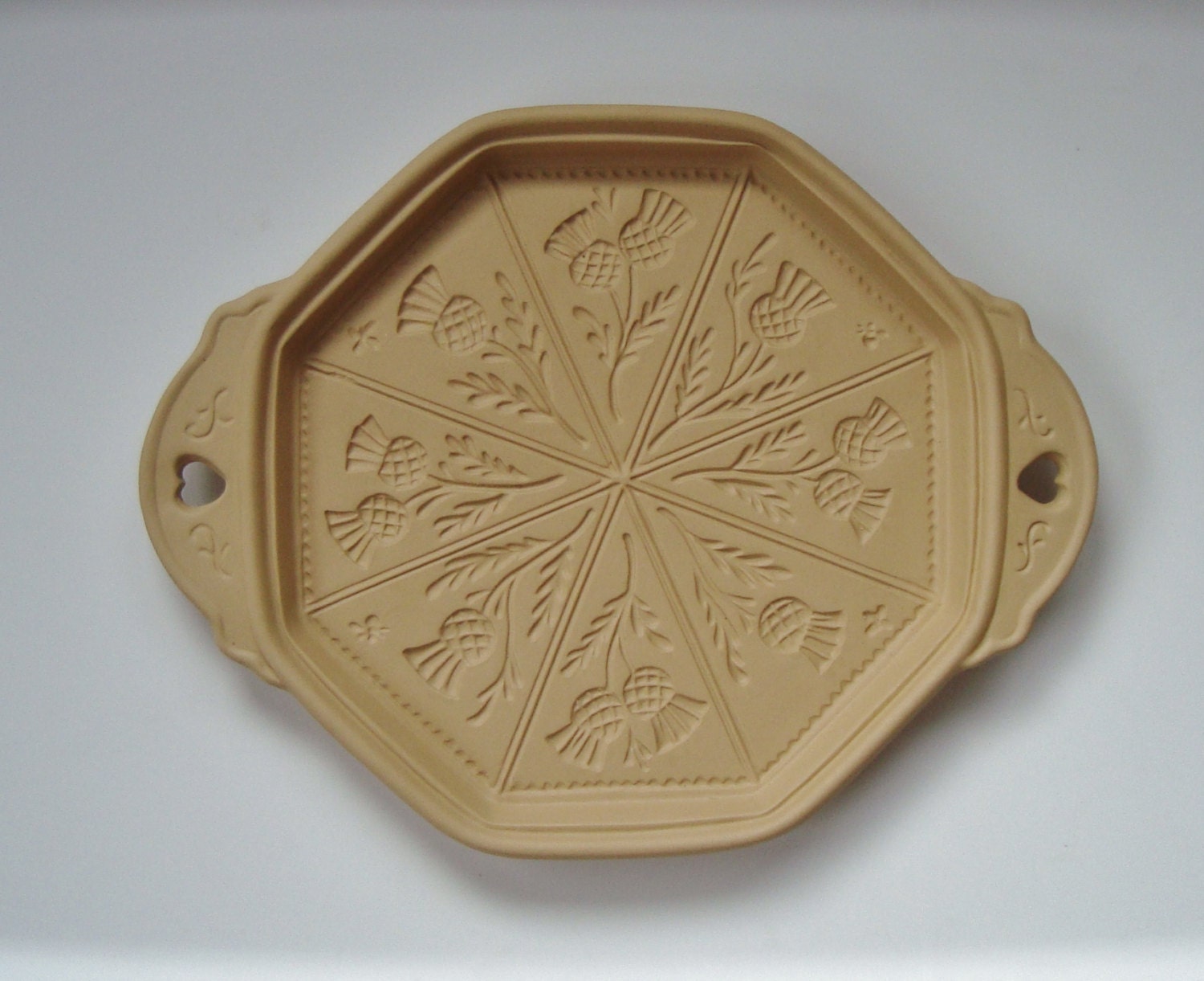 Vintage Ceramic Shortbread Pan and Recipe Booklet by Brown