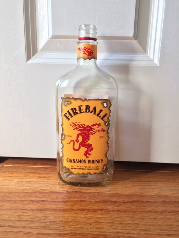 Fireball Bottle Without Cap by JackedUpBottles on Etsy