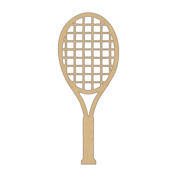 Tennis Racket Cutout Shape Laser Cut Unfinished Wood Shapes