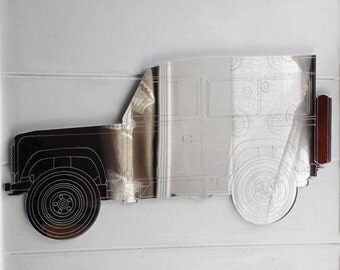Detailed Engraved Handmade Landrover - DEFENDER Acrylic Mirror