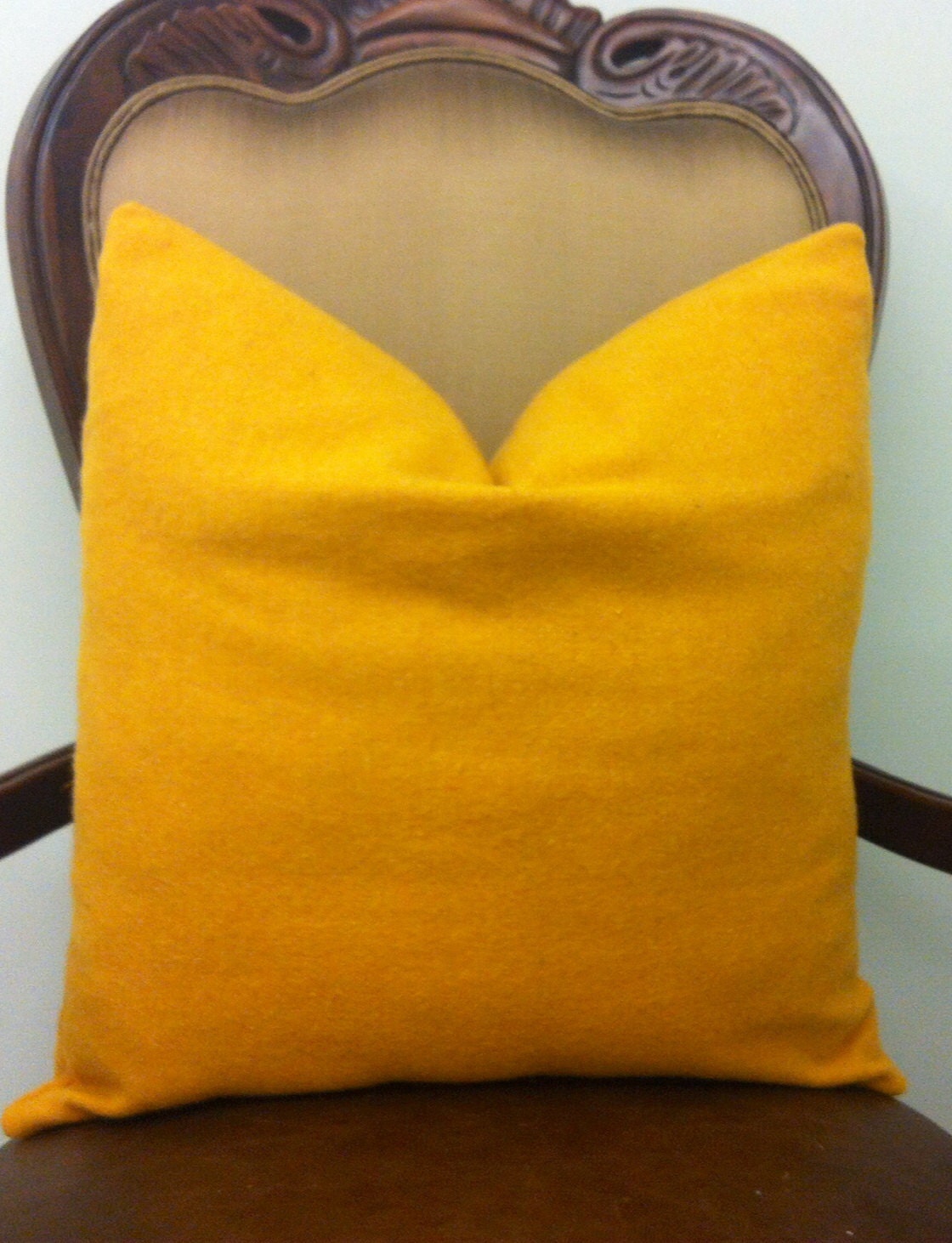 Mustard Throw Pillows Yellow Wool Pillow Covers by ...