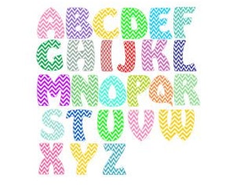 Chevron Alphabet SVG, Studio 3, AI, PS and Pdf Cutting Files for Electronic Cutting Machines