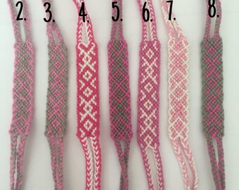 Friendship bracelets pink
