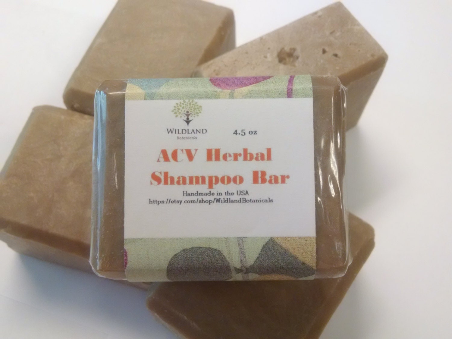 ACV Herbal Shampoo Bar NoPoo Apple Cider Vinegar Vegan