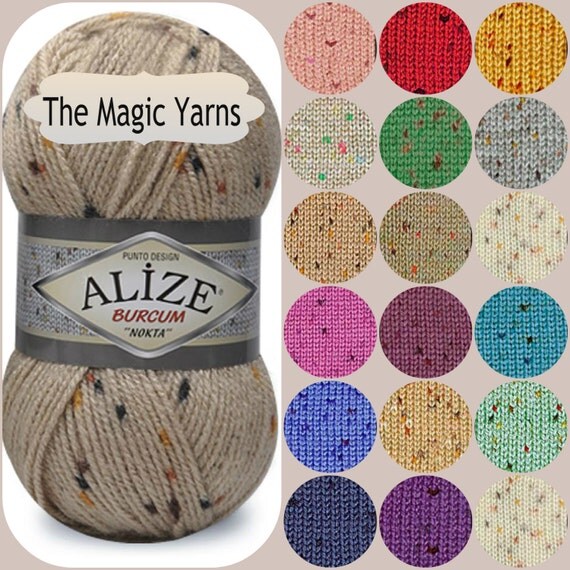 Worsted heavy weight tweed yarn Alize Burcum by THEMAGICYARNS