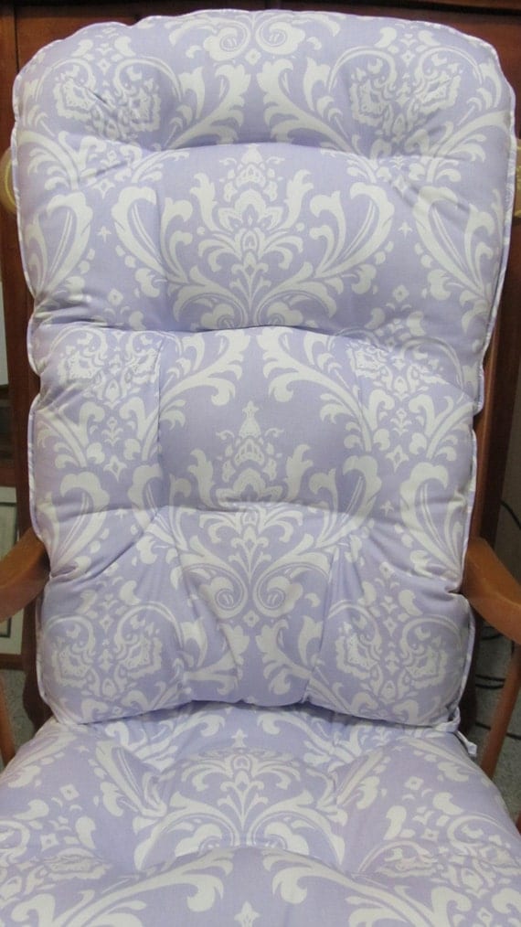 Rocking Chair or Glider Cushion Set in Lavender by CottageAccent