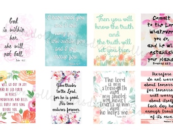 bible scripture planner stickers - ERIN CONDREN planner stickers - bible journaling - bible verses stickers - life planner - eclp - SET B