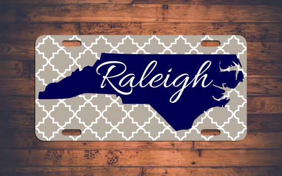 RALEIGH License Plate North Carolina NC Custom Car Tag