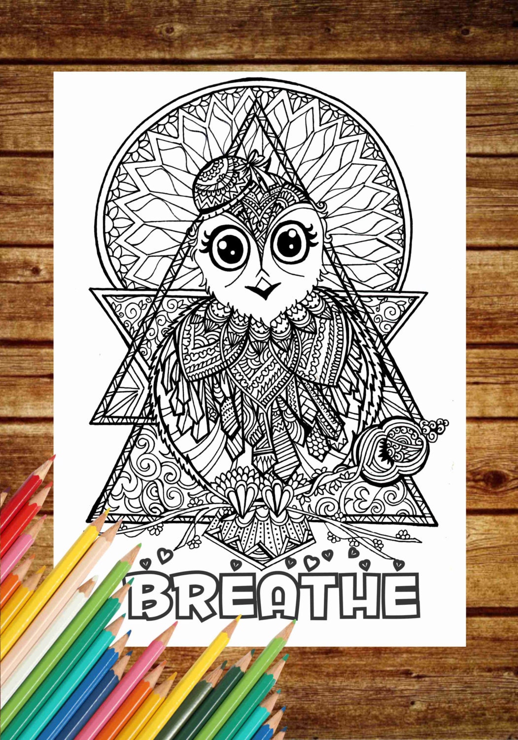 Breathe Coloring Page BREATHE Coloring Book Pages Printable