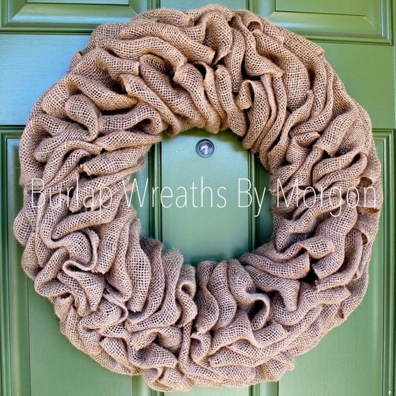 Burlap Wreath by BurlapWreathsByMo on Etsy