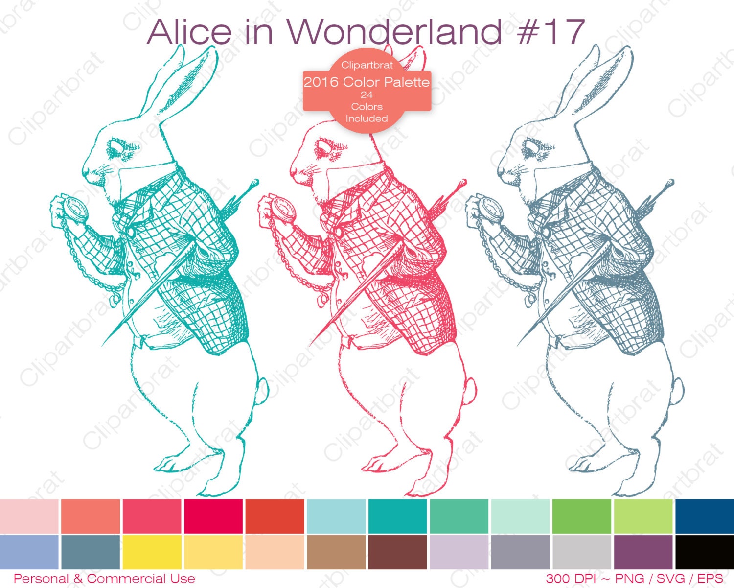 clipart alice in wonderland rabbit - photo #49
