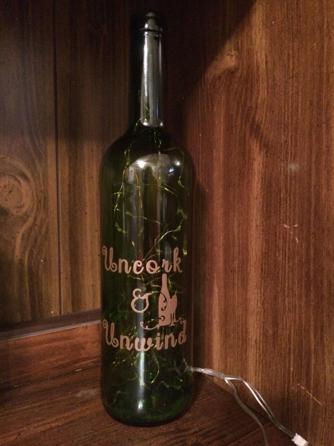 Wine bottle night light