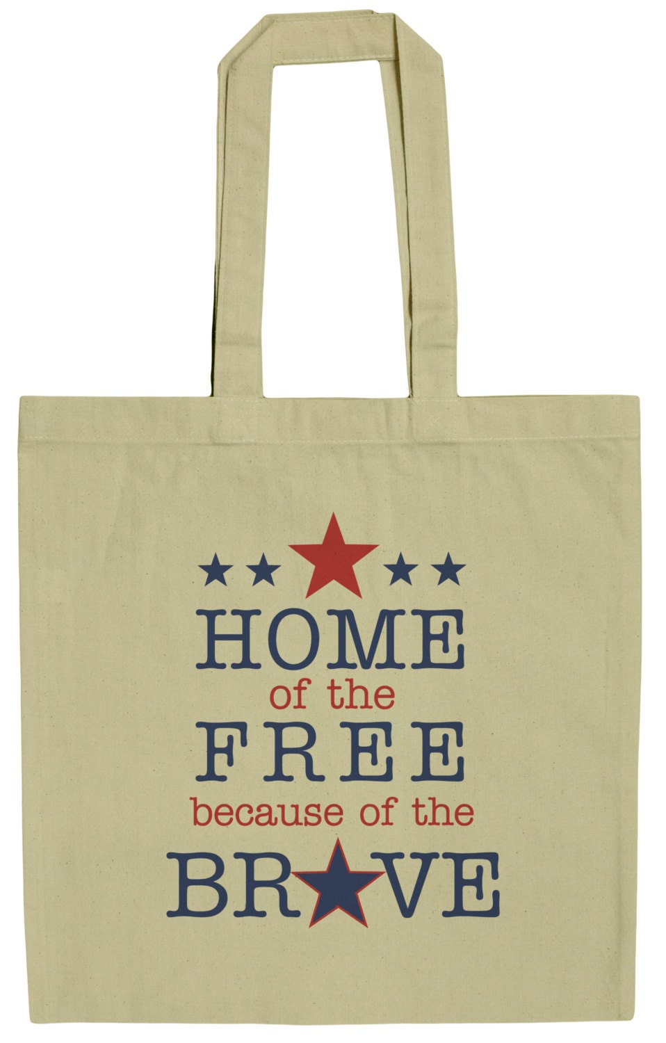 Download Patriotic Home of the Free Because of the Brave 15 Inch Canvas