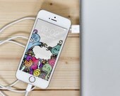 Cool handmade wall paper for iPhone,original Phone screen saver, original handmade comics with candies, happy sale, last minute gift idea Cool handmade wall paper for iPhone,original Phone screen saver, original handmade comics with candies, happy sale, last minute gift idea