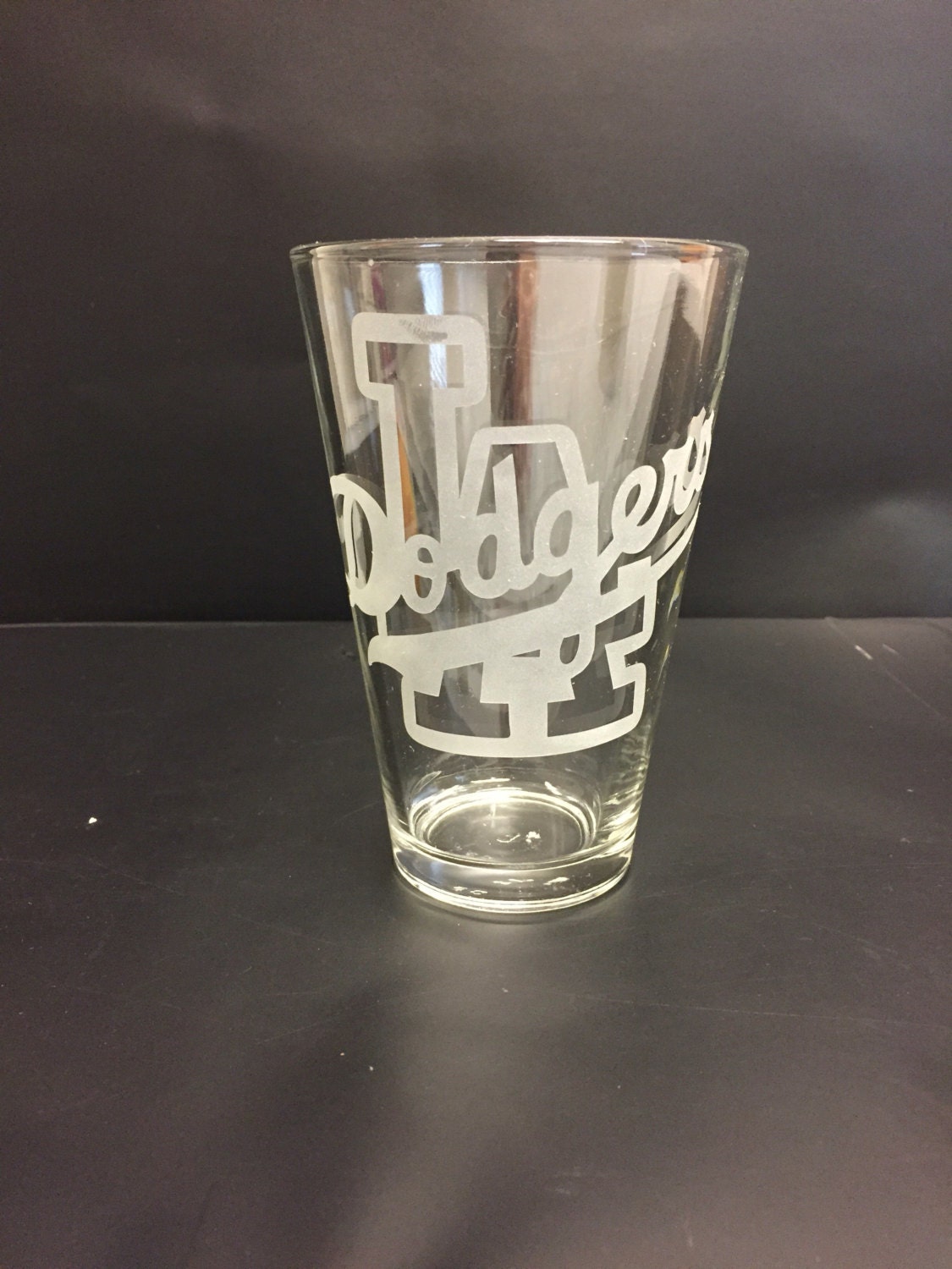 LA Dodgers pint glass etched LA Dodgers pint glasses custom