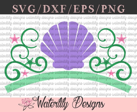 Download Mermaid Tiara Monogram SVG/DXF Cut File Instant Download