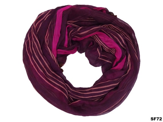 SALE Striped Printed Scarf Fashion Scarf Silk by TheIndianColors