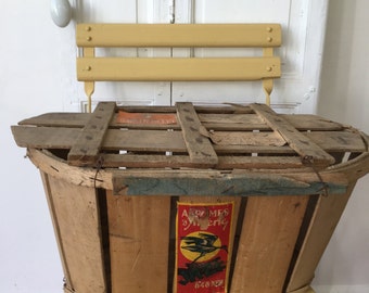 Vintage French wooden clementines crate