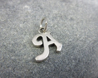 Vintage, Silver, Initial Charm, Letter "A", Marked, Personalized, Sterling Silver, Unique