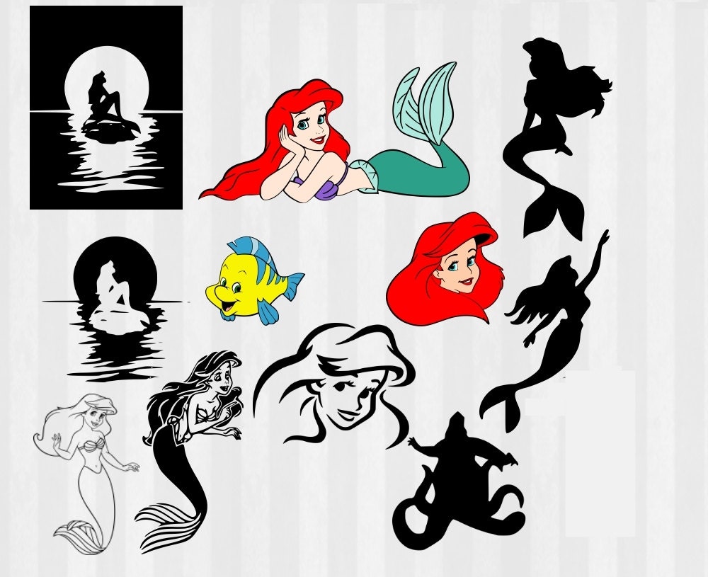 The Little Mermaid SVG llittle mermaid by SuperSVGandClipart