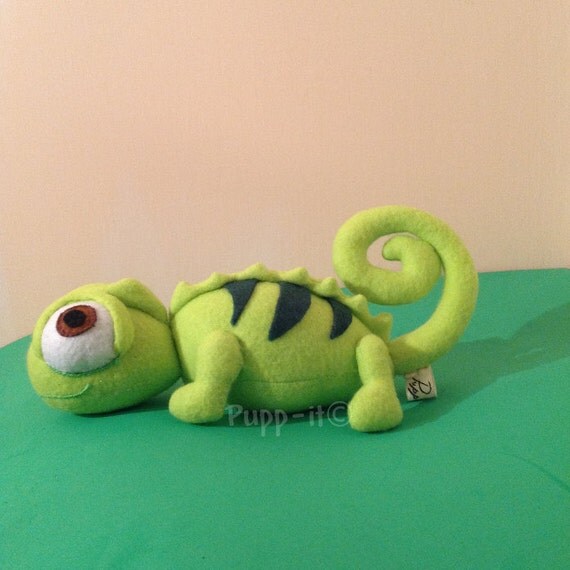 green chameleon plush