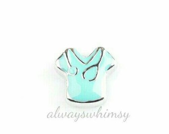 Scrub Floating Charm - Nurse Floating Charm - Medical Assistant Floating Charm Living Locket - Memory Locket