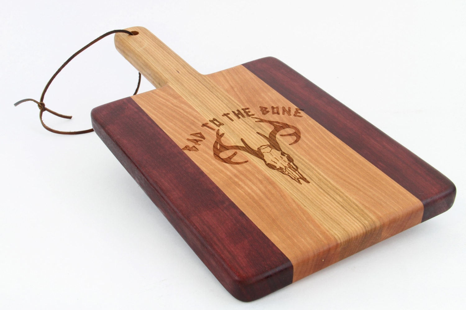 Handcrafted Wood Cutting Board Paddle Board,Cherry & Laser