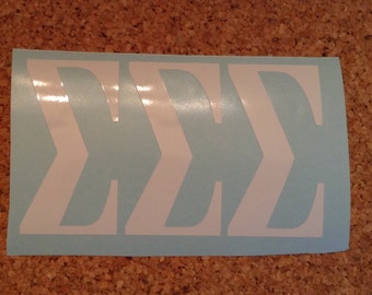 Sigma Sigma Sigma SororityDecal 3x4"