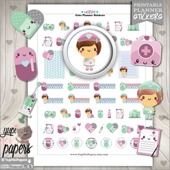 50off nurse stickers planner stickers hospital stickers